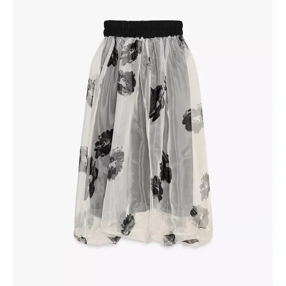 Zara ZW Collection Printed Organza Dress - Picture 6 of 7